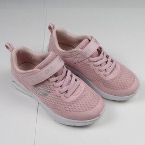 Skechers Microspec Light Pink Running Sneakers Kid's Size 4 Slip On Velcro